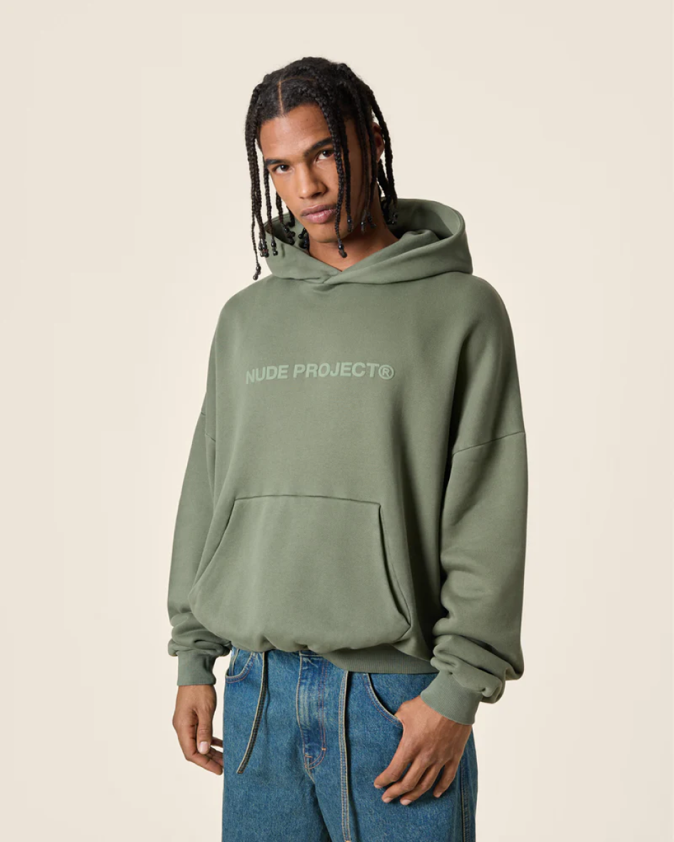 Boxy Hood Washed Khaki